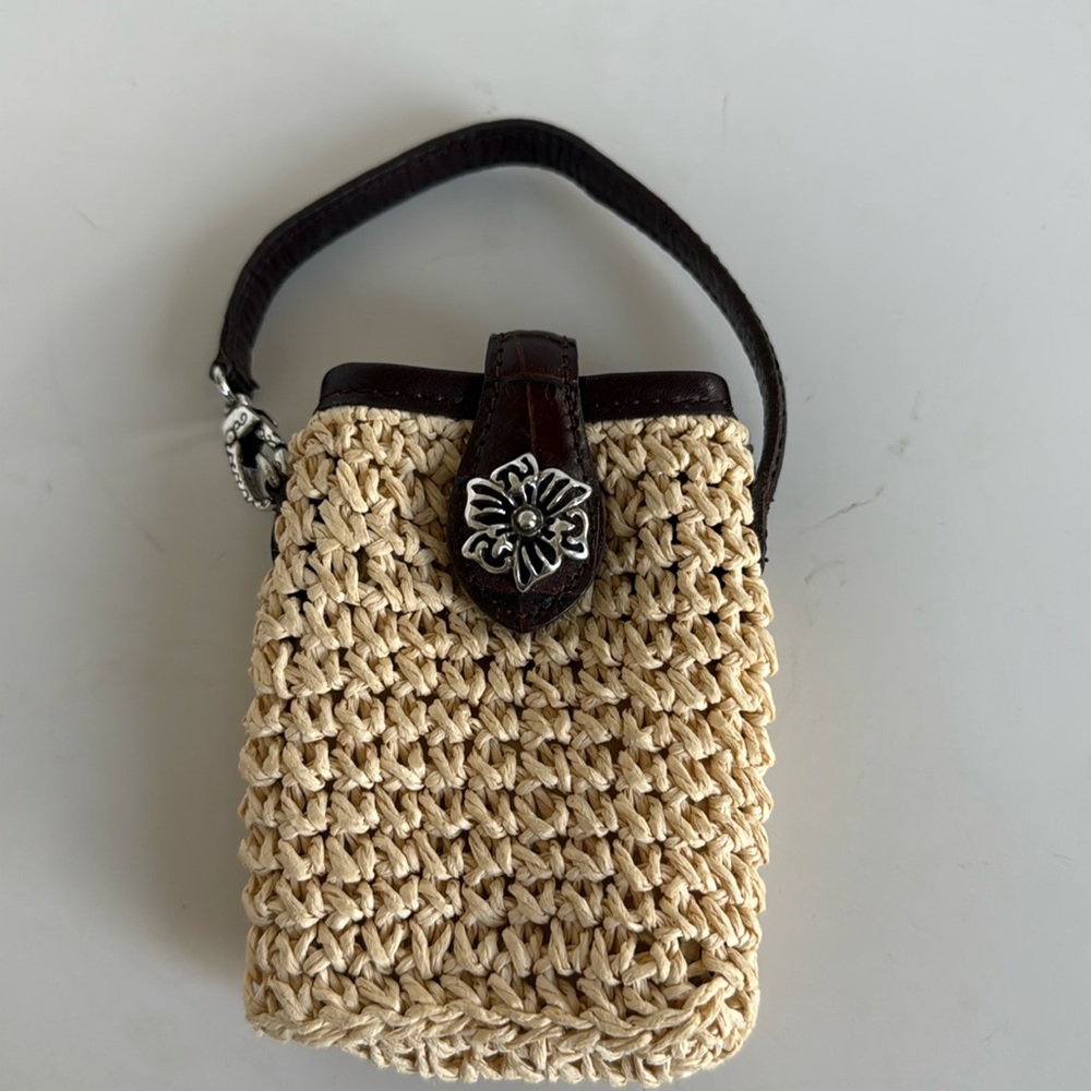 Brighton Natural Tan Woven Purse Bag Charm